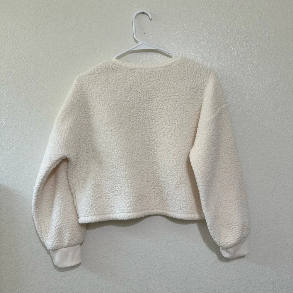 Old Navy Slouchy Sherpa Cropped Pullover XL